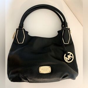 Michael Kors Black Leather Shoulder Bag